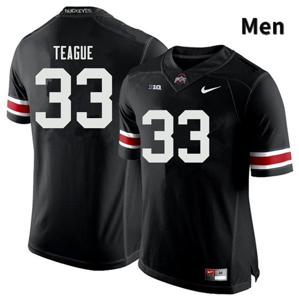 Ohio State Buckeyes Master Teague Men's #33 Black Authentic Stitched College Football Jersey